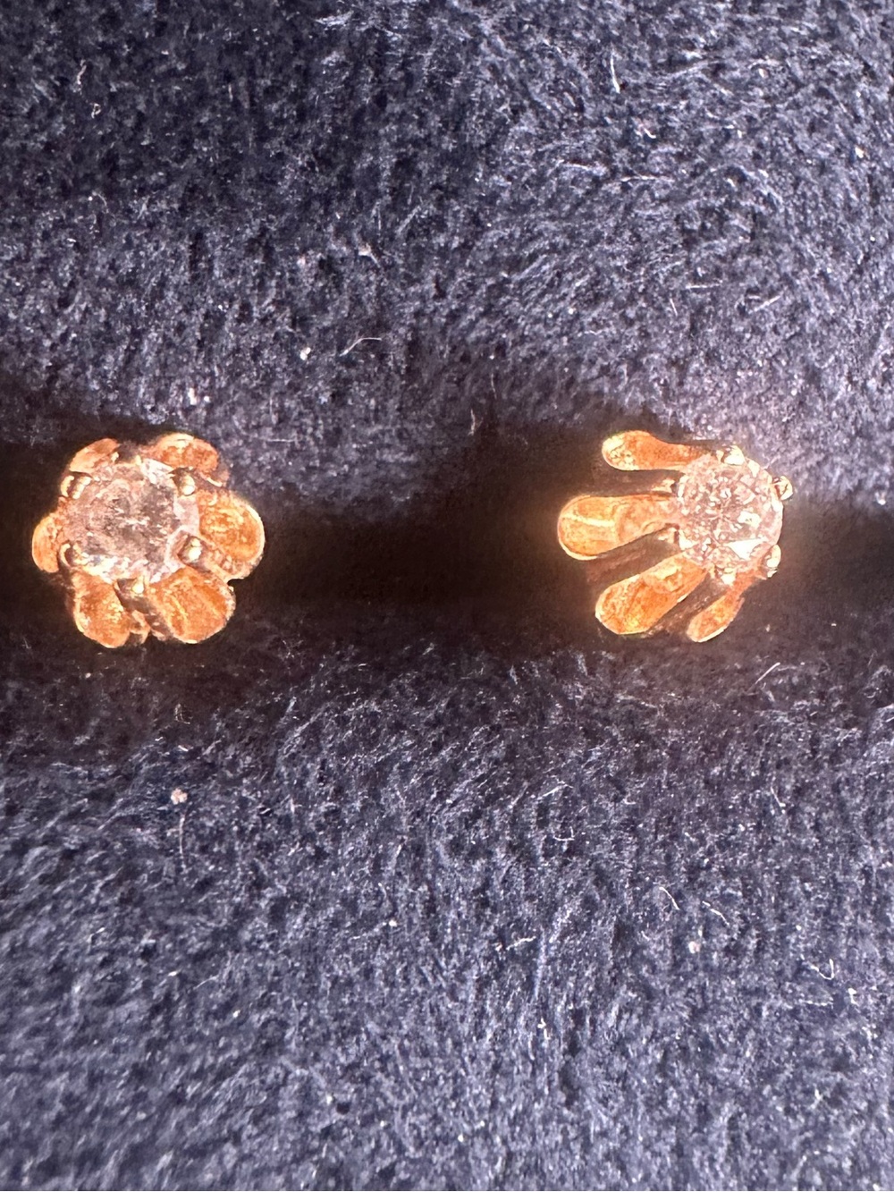 Vintage diamond earrings stud